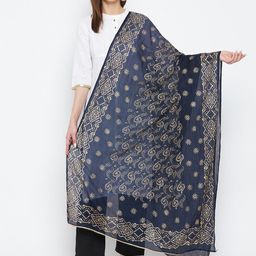 Clora Creation Ethnic Motifs Printed Dupatta With Gotta Patti-14