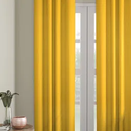 Soumya Yellow Single Long Door Curtain-28