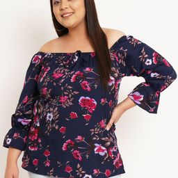 U&F Beyond Plus Size Floral Printed Off-Shoulder Bardot Top-picture-24