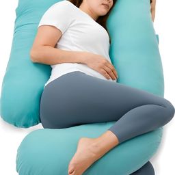 Pum Pum Blue Fibre Filled Faux Velvet Ultra Soft Sleep Maternity Pillow-image-51