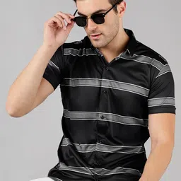 COMBRAIDED Slim Fit Horizontal Striped Casual Shirt-picture-38