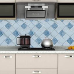 Jaamso Royals Blue Diamond Pattern Self Adhesive Waterproof Wallpaper-picture-41