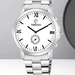 Versatile Men Water Resistance Analogue Chronograph Watch White Decent Chronograph-image-98