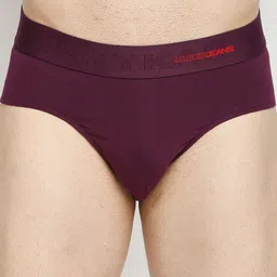 UnderJeans by Spykar Men Purple Solid Basic Brief UJNPBS057PURPLE-image-40