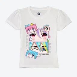 YK Girls Graphic Printed Round Neck Pure Cotton Applique T-shirt-picture-25