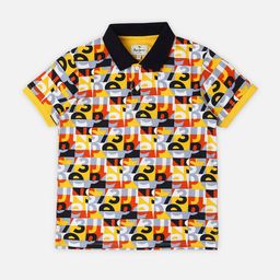 Pepe Jeans Boys Printed Polo Collar Tropical Pure Cotton T-shirt-image-36