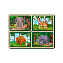 Mini Leaves Kids 4 Pieces Animal Jumbo Puzzle Development Toy-38