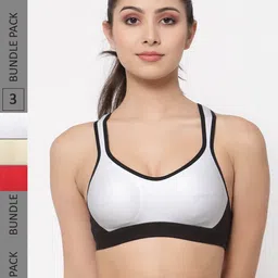 College Girl Pack Of 3 Full Coverage Seamless Racerback T-Shirt Bra With Side Shaper-picture-52