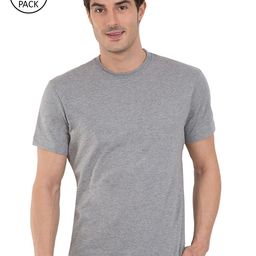 Jockey Men Pack Of 2 Grey Melange Solid Comfort Fit Round Neck Sports T-shirt-image-35