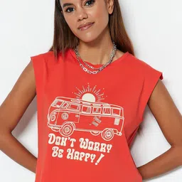 Trendyol Graphic Printed Cotton T-shirt-image-33