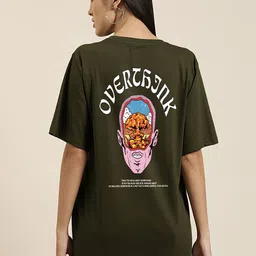 MISCHIEF MONKEY Graphic Printed Round Neck Pure Cotton Oversized T-shirt-picture-57