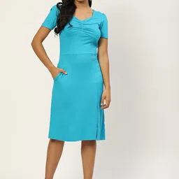 BRINNS Turquoise Blue A-Line Dress-image-19