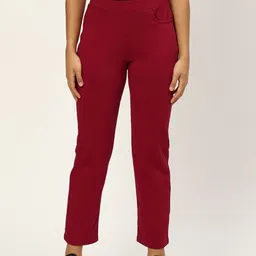 BRINNS Women Maroon Smart Trousers-image-51