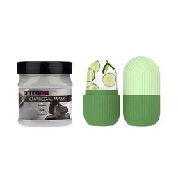 FEELHIGH Ice Roller With Charcoal Mask-10ml+500ml-11