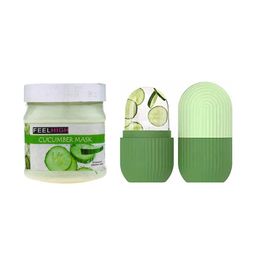 FEELHIGH Cucumber Mask 500ml with Ice Roller-17