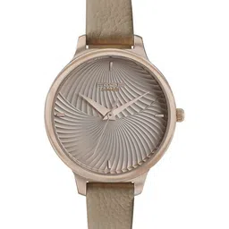 Sonata Poze Women Brass Embellished Dial & Around Straps Analogue Watch SP80009WL02-image-48
