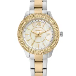 Fossil Women Off-White Dial & Dual-Toned Stainless Steel Straps Analogue Watch ES5138-image-95