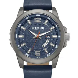 REACTION KENNETH COLE Men Leather Strap Analogue Watch KRWGB9006101-19