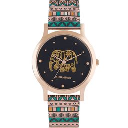 TEAL BY CHUMBAK Women Brass Printed Dial & Leather Bracelet Style Straps Analogue Watch 8907605119088-55