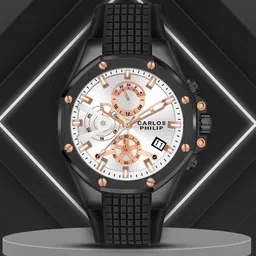 CARLOS PHILIP Men Brass Embellished Dial Analogue Watch Navigator Series 03357A - 5-49