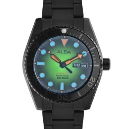 Alba Men Printed Dial & Stainless Steel Analogue Automatic Motion Sports Watch AL4285X1-30
