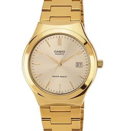 CASIO Men Patterned Dial & Stainless Steel Bracelet Style Straps Analogue Watch A2299-51
