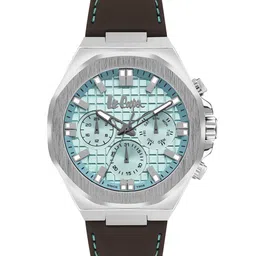 Lee Cooper Men Brass Printed Dial & Leather Bracelet Style Straps Digital Multi Function Watch LC07983.394-image-13
