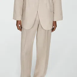 MANGO Women Linen Trousers-image-81