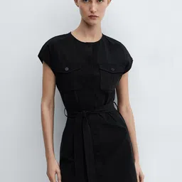 MANGO Sheath Mini Dress with Belt-image-20