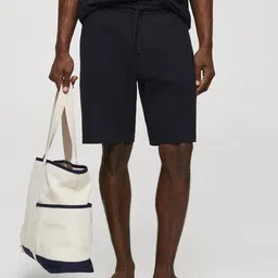 MANGO MAN Seersucker Shorts-image-4