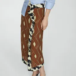 MANGO Printed Midi Wrap Style Skirt-picture-13