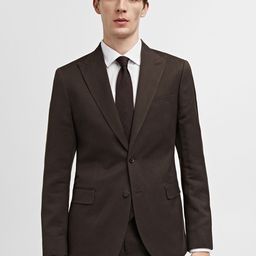 MANGO MAN Slim Fit Linen Cotton Formal Blazer-image-43