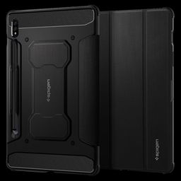 spigen Rugged Armor Pro TPU Flip Cover for SAMSUNG Galaxy Tab S8, Tab S7 5G, Tab S7 (Support S Pen Holder, Black)-picture-18