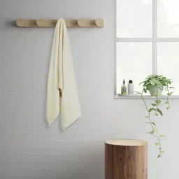 SPACES Beige Textured 450 GSM Pure Cotton Bath Towels-image-24