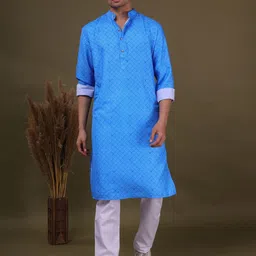 SHIWAM ETHNIX Ethnic Motifs Printed Regular Kurta with Pyjamas-picture-9