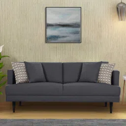 Pescara Velvet 3 Seater Sofa in Grey Colour-image-79