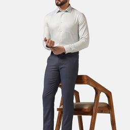 Blackberrys Straight Slim Fit Grid Tattersall Checked Cotton Formal Shirt-image-70