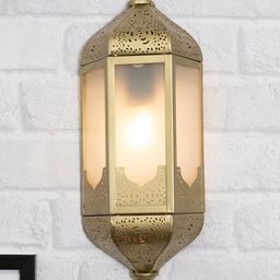 Homesake Gold-Toned Vintage Moroccan Wall Sconce Lamp-image-75