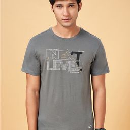 Ajile by Pantaloons Typography Printed Round Neck Cotton Slim Fit T-shirt-image-88