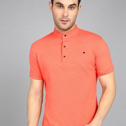 Alan Jones Slim Fit Band Collar T-shirt-image-17