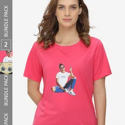 GROVERSONS Paris Beauty Pack Of 2 Graphic Printed Cotton T-shirt-image-28