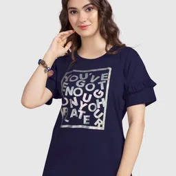 BAESD Typography Printed Pure Cotton T-shirt-image-63