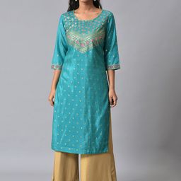 AURELIA Ethnic Motifs Printed Straight Kurta-17