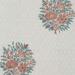Fabindia White & Green Floral Printed Cotton 120TC Double King Bed Cover-picture-13