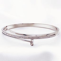 Designs & You Women American Diamond Silver-Plated Bangle-Style Bracelet-19