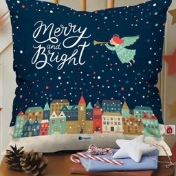 Indigifts Merry and Bright Cushion with Filler-image-95