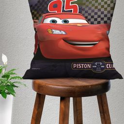 Disney Red Cars Print Square Cushion With Cover-15