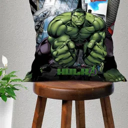 Athom Living Marvel Green Hulk Print Square Cushion With Cover-image-19