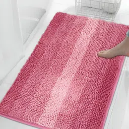 HOKIPO Pink Modern 1000GSM Rectangular Bath Rug-image-38