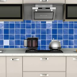 Asian royal Blue & White Abstract Printed Self-Adhesive Waterproof Wall Sticker-image-62